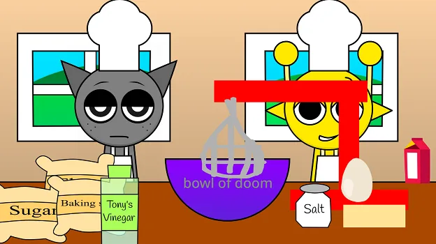 Sprunki Cooking With Gray and Simon