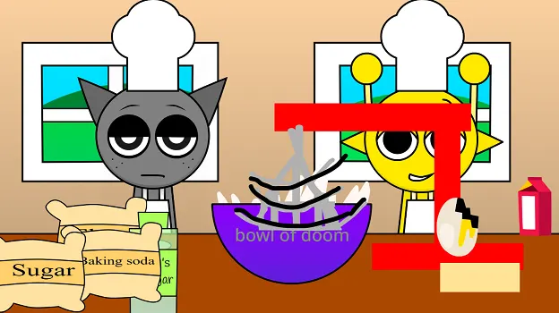 Sprunki Cooking With Gray and Simon