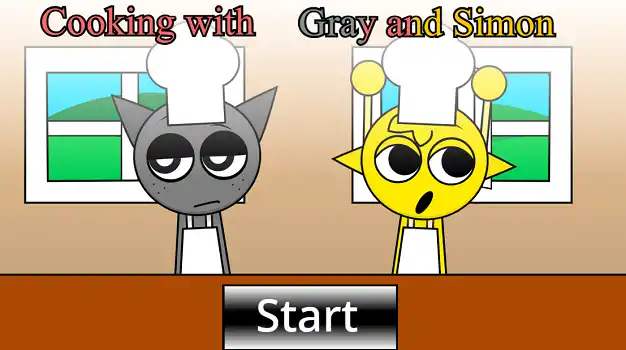 Sprunki Cooking With Gray and Simon