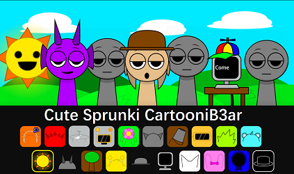 Cute Sprunki CartooniB3ar Game Cover