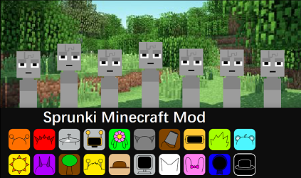 Sprunki Minecraft Mod Game Cover