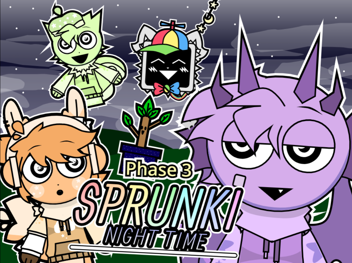 Sprunki Night Time Phase 3 Game Cover